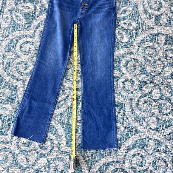 Madewell Women's Cali Demi-Boot Cropped Jeans High Rise Raw Hem - Size 25 - Picture 7 of 7
